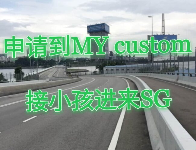 申请去MY关卡接孩子进来新加坡