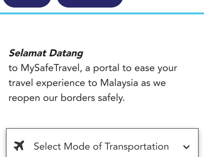 VTP by land：申请马来西亚通行证